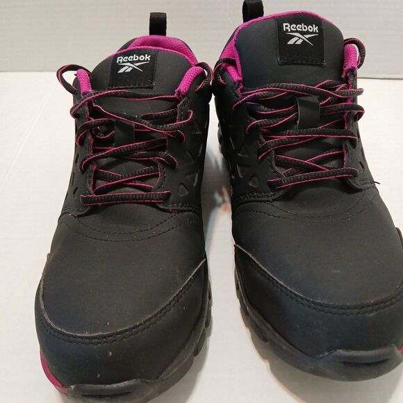 Reebok Work Sublite Cushion Composite Toe Work Shoes Black /Pink W-9W - Picture 2 of 16